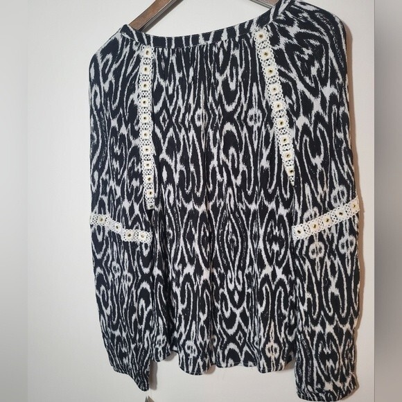 INC International Concept Womens Tribe DC Frenzy Peasant Top - Picture 5 of 9